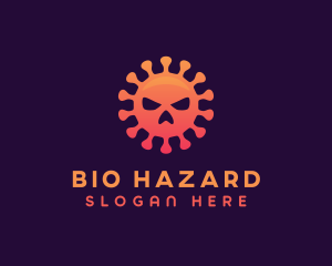Pathogen - Germ Virus Skull logo design