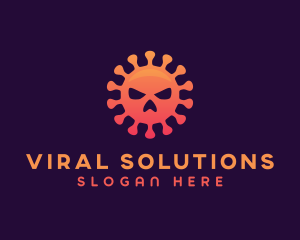 Germ Virus Skull logo design