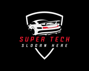 Detailed Motorsport Car logo design