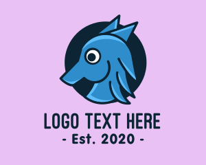 Mascot - Blue Seahorse Mascot logo design