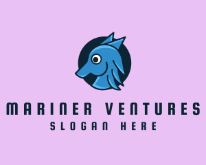 Marine Aquatic Seahorse logo design