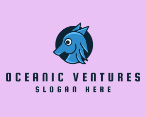 Marine Aquatic Seahorse logo design