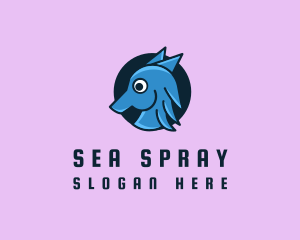 Marine Aquatic Seahorse logo design