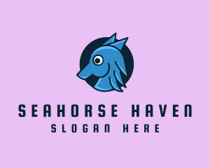 Seahorse - Marine Aquatic Seahorse logo design