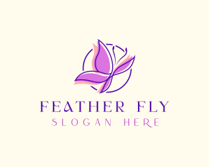 Flying Butterfly Wings logo design