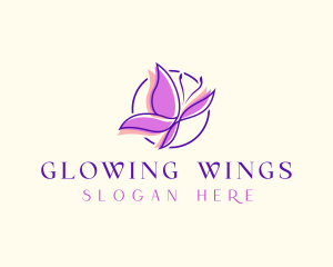 Flying Butterfly Wings logo design