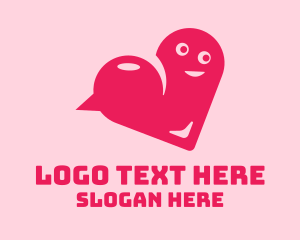 Message Carrier - Love Message Chat logo design