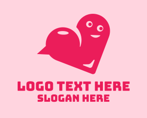 Social Media - Love Message Chat logo design