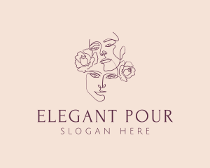 Elegant Flower Girls logo design