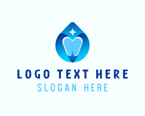 Droplet - Dental Tooth Droplet logo design