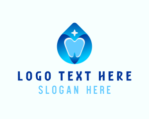 Root Canal - Dental Tooth Droplet logo design