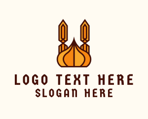 Geometric Mosque Dome Logo