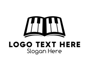 Piano Keys - Piano Music Lessons Book logo design