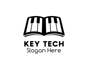 Keyboard - Piano Music Lessons Book logo design
