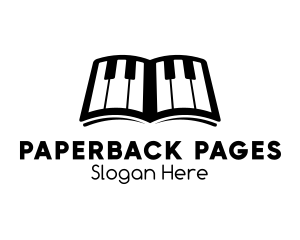 Book - Piano Music Lessons Book logo design