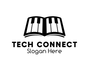Midi - Piano Music Lessons Book logo design