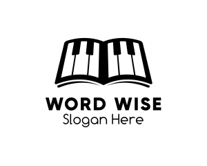 Book - Piano Music Lessons Book logo design