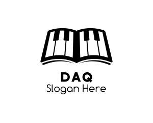 Orange Instrument - Piano Music Lessons Book logo design