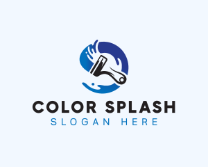 Paint Splash Letter O logo design