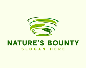 Nature Leaves Tornado logo design