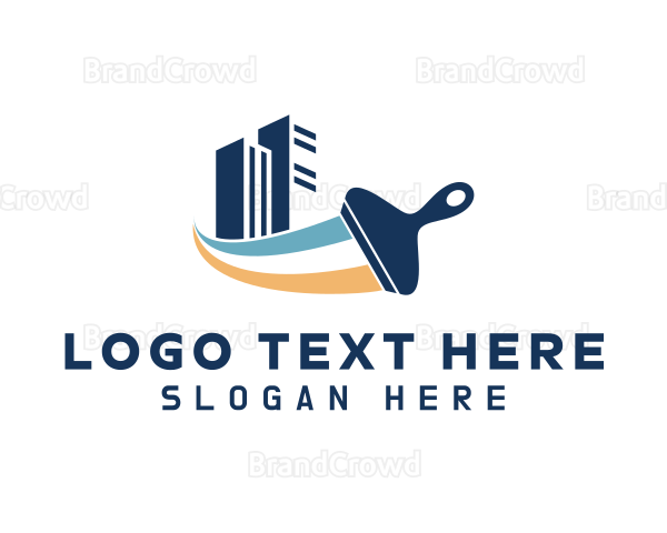 Building Paint Brush Logo