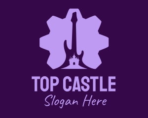 Cog Guitar Castle logo design