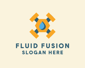 Water Drop Machine  logo design