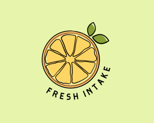 Fresh Orange Slice logo design