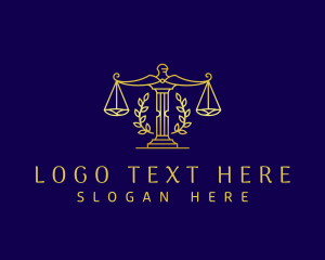 Elegant Legal Scales logo design