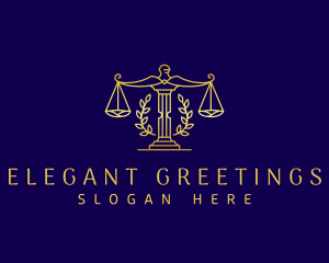 Elegant Legal Scales logo design