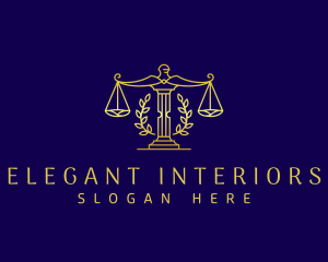 Elegant Legal Scales logo design