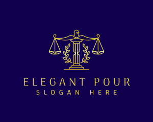 Elegant Legal Scales logo design