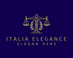 Elegant Legal Scales logo design