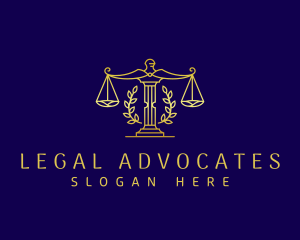 Elegant Legal Scales logo design