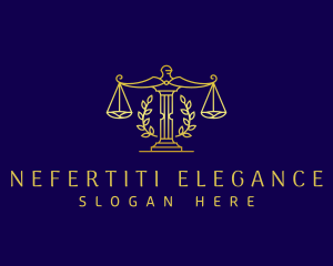 Elegant Legal Scales logo design