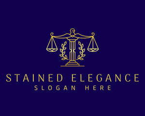 Elegant Legal Scales logo design