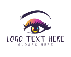 Microblading - Eyes Cosmetic Beauty logo design