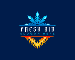 Hot Cold Air Conditioning logo design