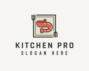 Shrimp Fork Kitchen logo design