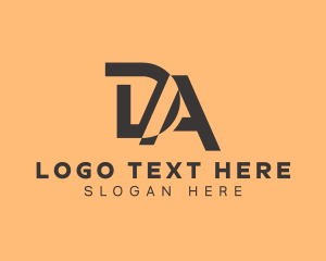 Letter Da - Modern Geometric Company logo design