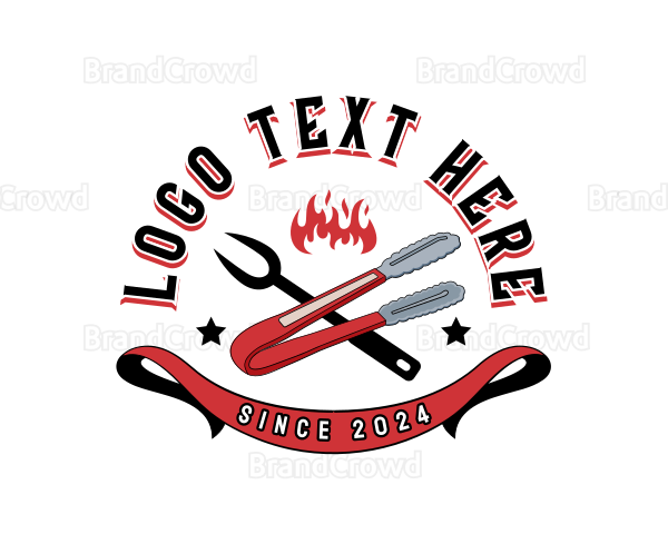 Grilling Smoked Tong Fork Logo