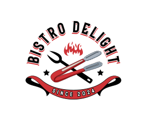 Grilling Smoked Tong Fork logo design