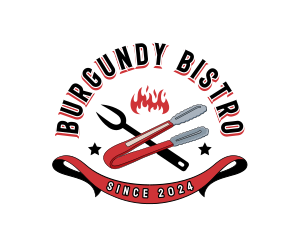 Grilling Smoked Tong Fork logo design