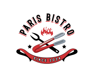 Grilling Smoked Tong Fork logo design