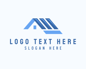 Roofing - Residential Apartment House logo design