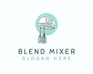 Mixing - Hand Mixer Baking Tool logo design