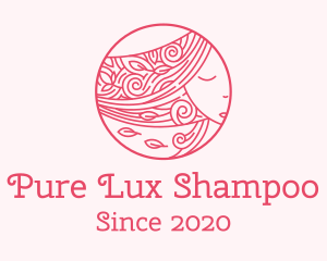 Shampoo - Pink Hair Hairdresser logo design