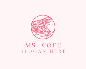 Pink Hair Hairdresser  logo design