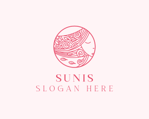 Pink Hair Hairdresser  logo design