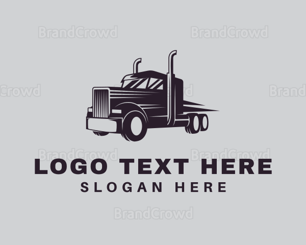 Transport Truck Courier Logo